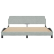 vidaXL California Bed Frame in Light Gray