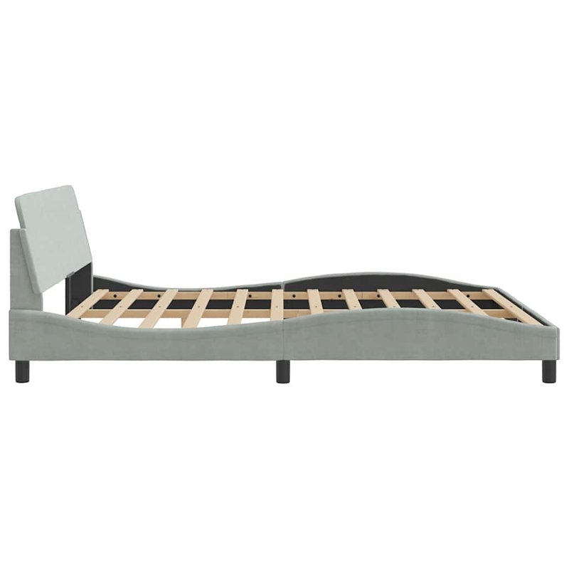 vidaXL California Bed Frame in Light Gray