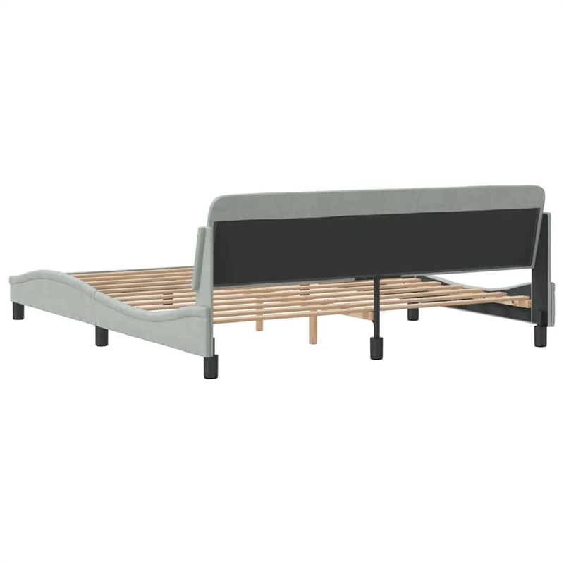 vidaXL California Bed Frame in Light Gray