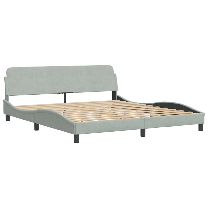 vidaXL California Bed Frame in Light Gray