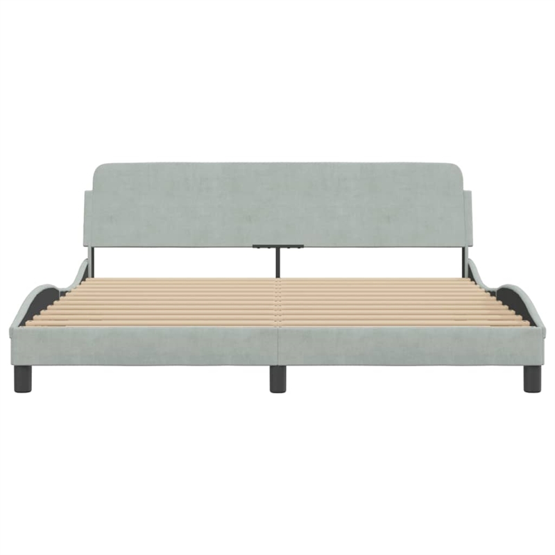 vidaXL California Bed Frame in Light Gray