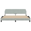 vidaXL California Bed Frame in Light Gray