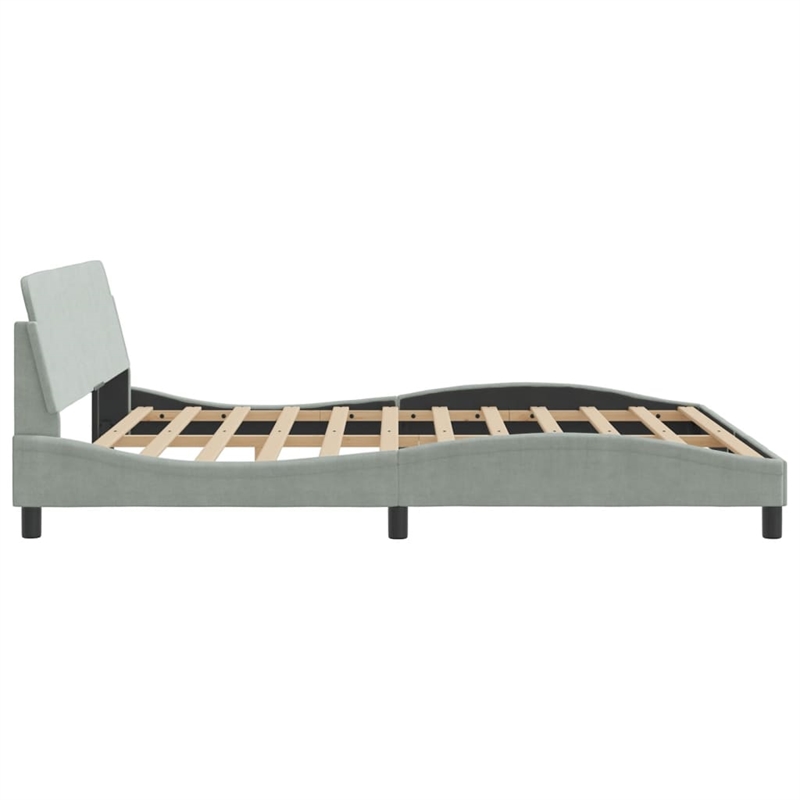 vidaXL California Bed Frame in Light Gray