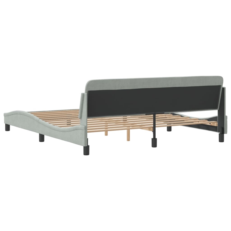 vidaXL California Bed Frame in Light Gray