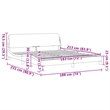 vidaXL California Bed Frame in Light Gray