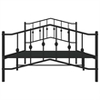 vidaXL Powder-Coated Steel Twin Bed Frame in Black