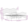 vidaXL Powder-Coated Steel Full/Double Bed Frame in Black