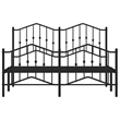vidaXL Powder-Coated Steel King Bed Frame in Black