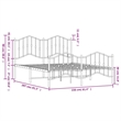 vidaXL Powder-Coated Steel King Bed Frame in Black