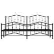vidaXL Powder-Coated Steel King/Double Bed Frame in Black