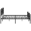 vidaXL Powder-Coated Steel King/Double Bed Frame in Black