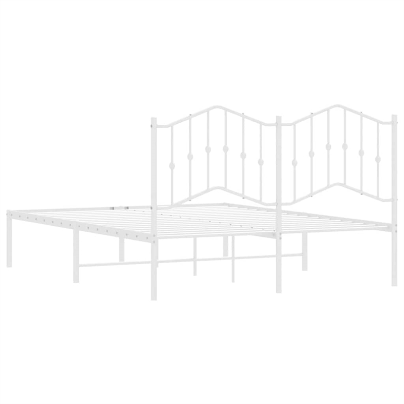 vidaXL Rectangular 53 x 75 Bed Frame in White