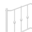 vidaXL Rectangular 53 x 75 Bed Frame in White