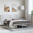 vidaXL Rectangular 53 x 75 Bed Frame in White