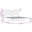 vidaXL Powder-Coated Steel King Size Bed Frame in White