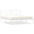 vidaXL 72 x 84 Steel Bed Frame in White