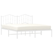 vidaXL 72 x 84 Steel Bed Frame in White
