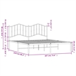 vidaXL 72 x 84 Steel Bed Frame in White