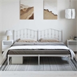 vidaXL 76.0 x 80.0 Rectangular Steel Bed Frame in White