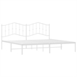 vidaXL 76.0 x 80.0 Rectangular Steel Bed Frame in White