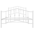 vidaXL Rectangular Powder-Coated Steel Twin Bed Frame in White