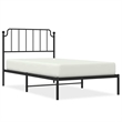 vidaXL Powder-Coated Steel Twin Bed Frame in Black