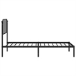 vidaXL Powder-Coated Steel Twin Bed Frame in Black