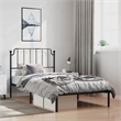 vidaXL Powder-Coated Steel Twin Bed Frame in Black