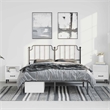 vidaXL Powder-Coated Steel Full/Double Bed Frame in Black