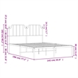 vidaXL Powder-Coated Steel Full/Double Bed Frame in Black