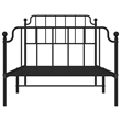 vidaXL Powder-Coated Steel Twin Bed Frame in Black