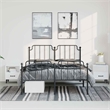 vidaXL 59 x 79 Rectangular Bed Frame in Black