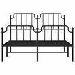 vidaXL 59 x 79 Rectangular Bed Frame in Black