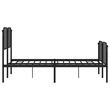 vidaXL 59 x 79 Rectangular Bed Frame in Black