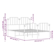 vidaXL 59 x 79 Rectangular Bed Frame in Black