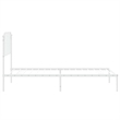 vidaXL Powder-Coated Steel Twin Bed Frame in Black