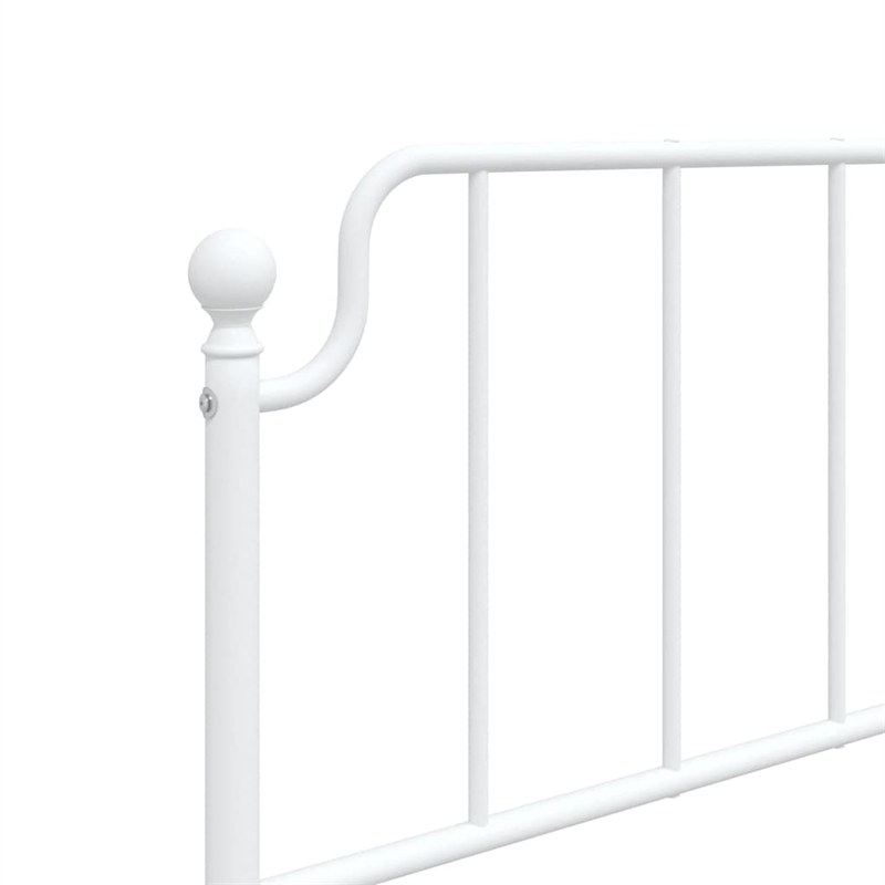 vidaXL Powder-Coated Steel Twin Bed Frame in Black