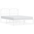 vidaXL Powder-Coated Steel Full/Double Bed Frame in White
