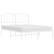 vidaXL Powder-Coated Steel Full/Double Bed Frame in White