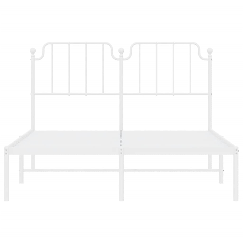vidaXL Powder-Coated Steel Full/Double Bed Frame in White