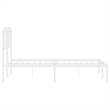 vidaXL Powder-Coated Steel Full/Double Bed Frame in White