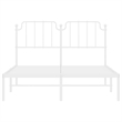 vidaXL Powder-Coated Steel King Size Bed Frame in White