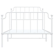 vidaXL Classic Style Durable Steel Single Bed Frame in White