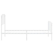 vidaXL Classic Style Durable Steel Single Bed Frame in White