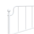 vidaXL Classic Style Durable Steel Single Bed Frame in White