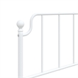 vidaXL Rectangular Powder-Coated Steel Twin Bed Frame in White