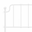vidaXL Powder-Coated Steel King Size Bed Frame in White