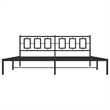 vidaXL Rectangular 76.0 x 80.0 Steel Bed Frame in Black
