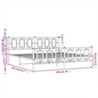vidaXL Rectangular Powder-Coated Steel Full Bed Frame in White