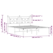 vidaXL Powder-Coated Steel King Bed Frame in Black